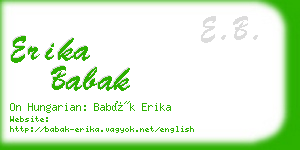 erika babak business card